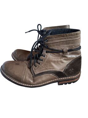 11 Haansel Lace-Up Brown/Black Leather Boots Outpost Makers Mens 11
